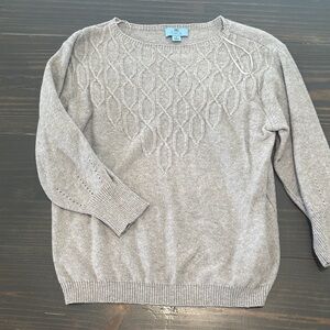 Cato Light Gray Textured Women's Sweater